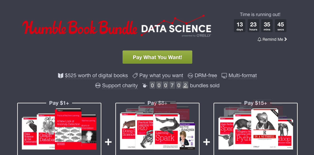EGaming, the Humble Book Bundle: Data Science is LIVE!