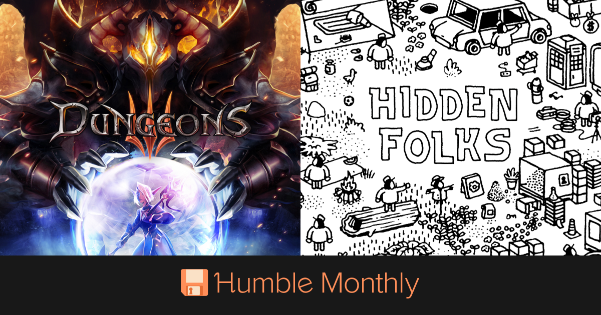 JUST REVEALED: Dungeons 3 and Hidden Folks in October Humble Monthly!